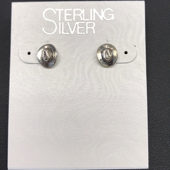 Jewelry - STERLING SILVER COWBOY/COWGIRL HAT EARRINGS NIB